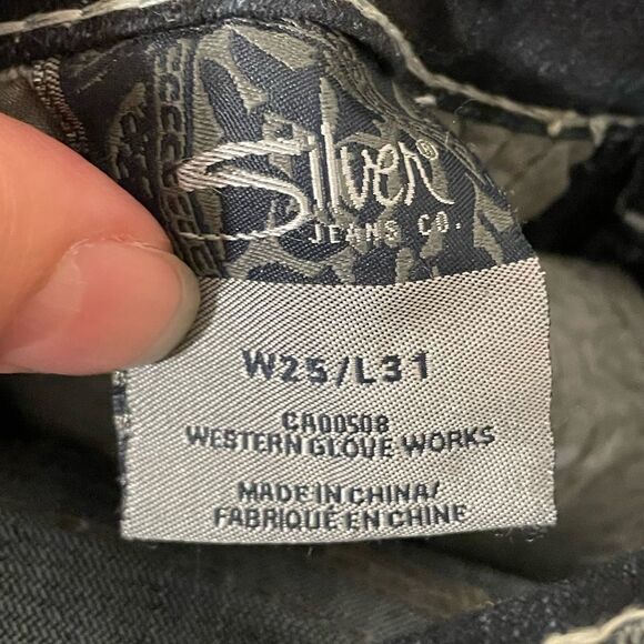 Silver Bootcut Jeans - Size 25 - Excellent Condition - Picture 7 of 7